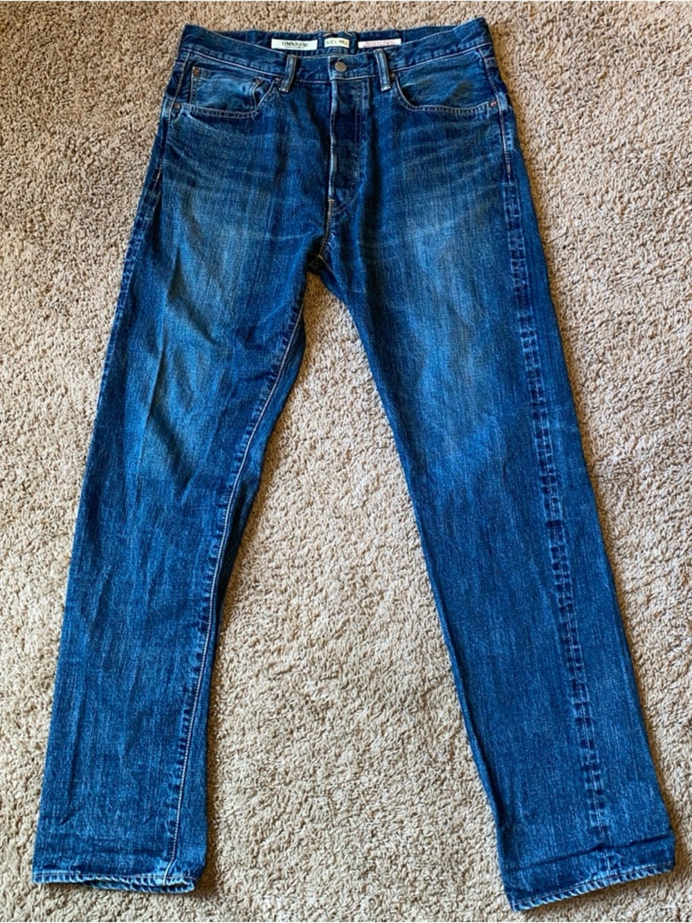 Alex Mill Omnigod Jeans Mens 32x32 Blue Button Fly Selvedge Japanese Denim 50110